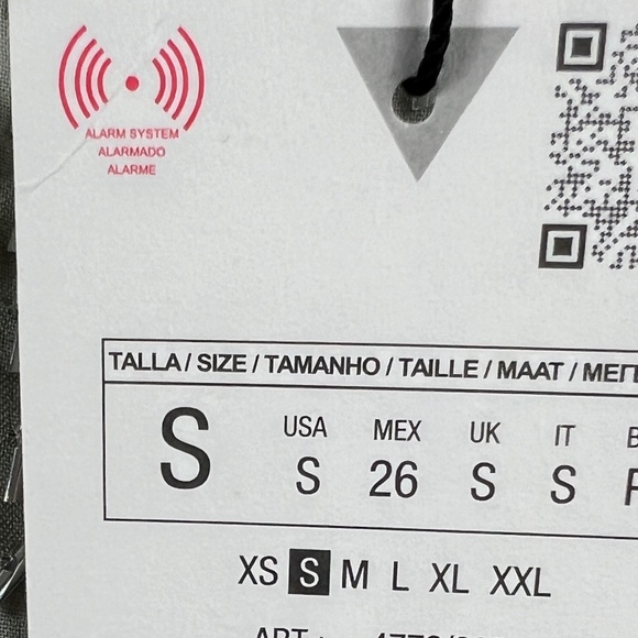 ZARA Gray Silver Beaded Spaghetti Strap Mini Dress S NWT - Picture 12 of 13